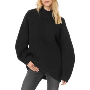 Free People Black Turtleneck Sweater